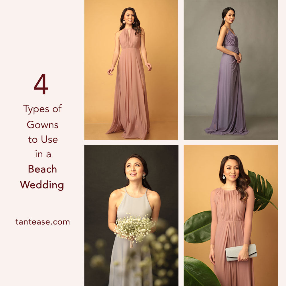4 types of gowns to use in a beach wedding